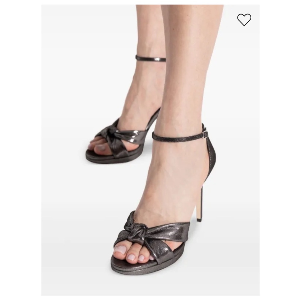 Jimmy Choo 100mm Rosie Black Knot Detail Heeled Sandals